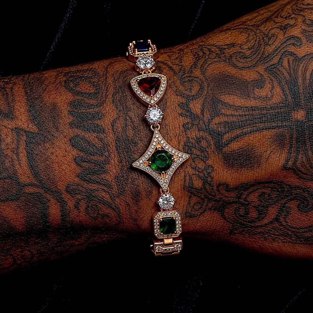 Multicolor Gemstone Tennis Bracelet 85 F 9